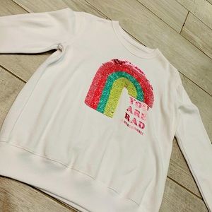 Abercrombie Kids “You are rad” sequence sweater